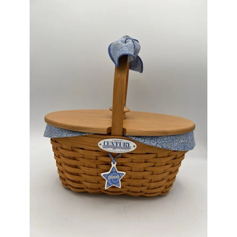 ⭐ Longaberger Collectors Club 2000 Century Celebrations Basket Combo – Signed 🎉
